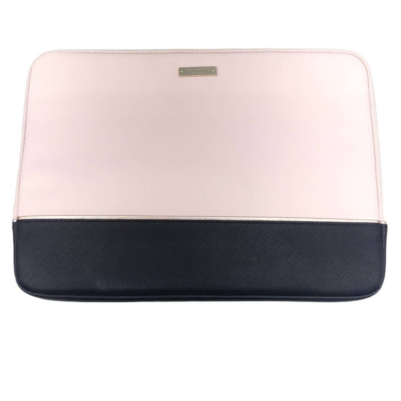 kate spade Handbags - Kate spade Padded Laptop Case Zip Computer Sleeve Saffiano Leather Black Pink